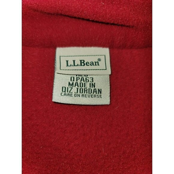 LL Bean Red Fair Isle Fleece Sweater Vest - Size Small - Picture 9 of 11